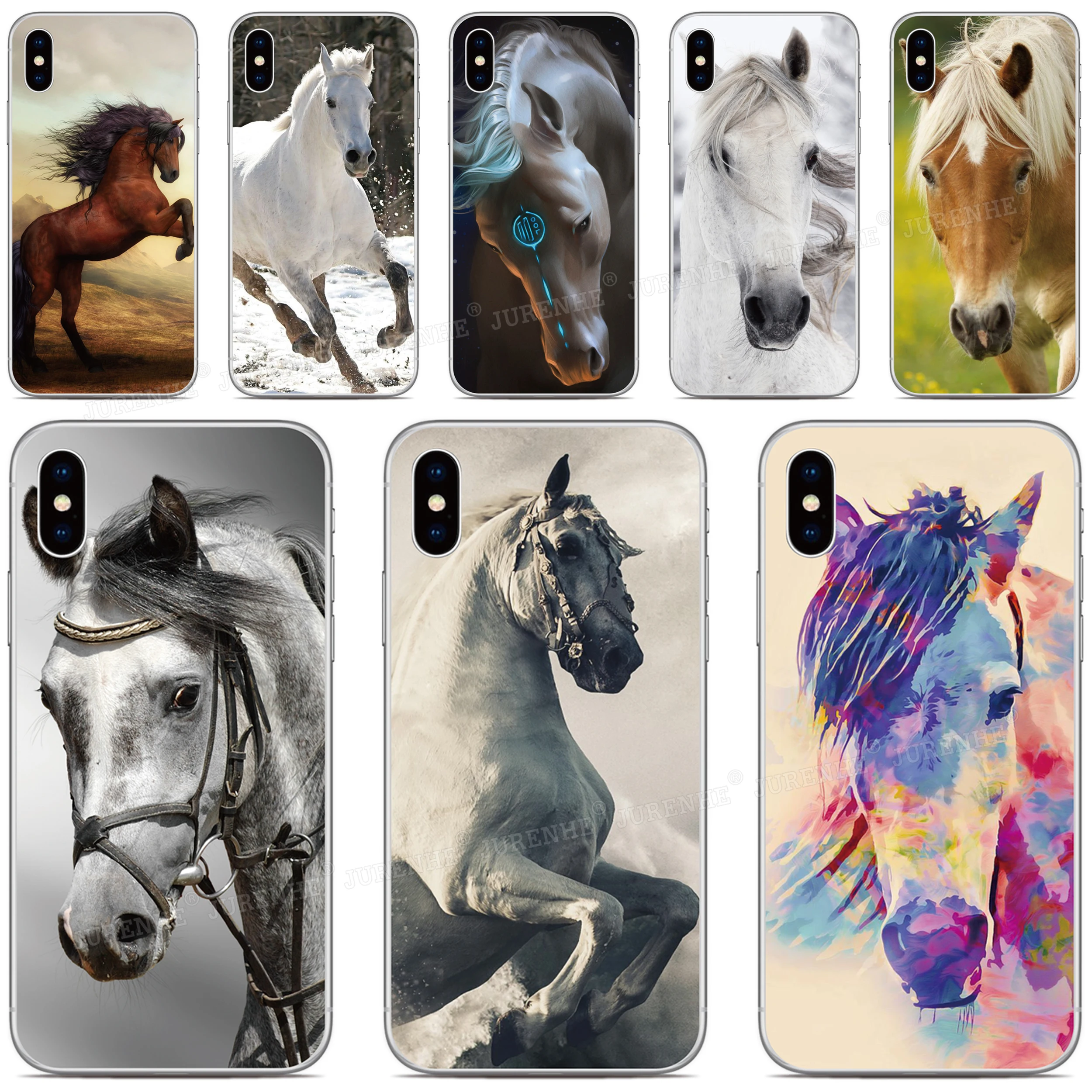 Black White Horse Phone Case For WIKO T20 T60 T50 T10 View 4 5 Lite Y50 Y60 Y80 Y51 Y61 Y81 Y82 Y52 Y62 Power U30 U20 U10 Cover