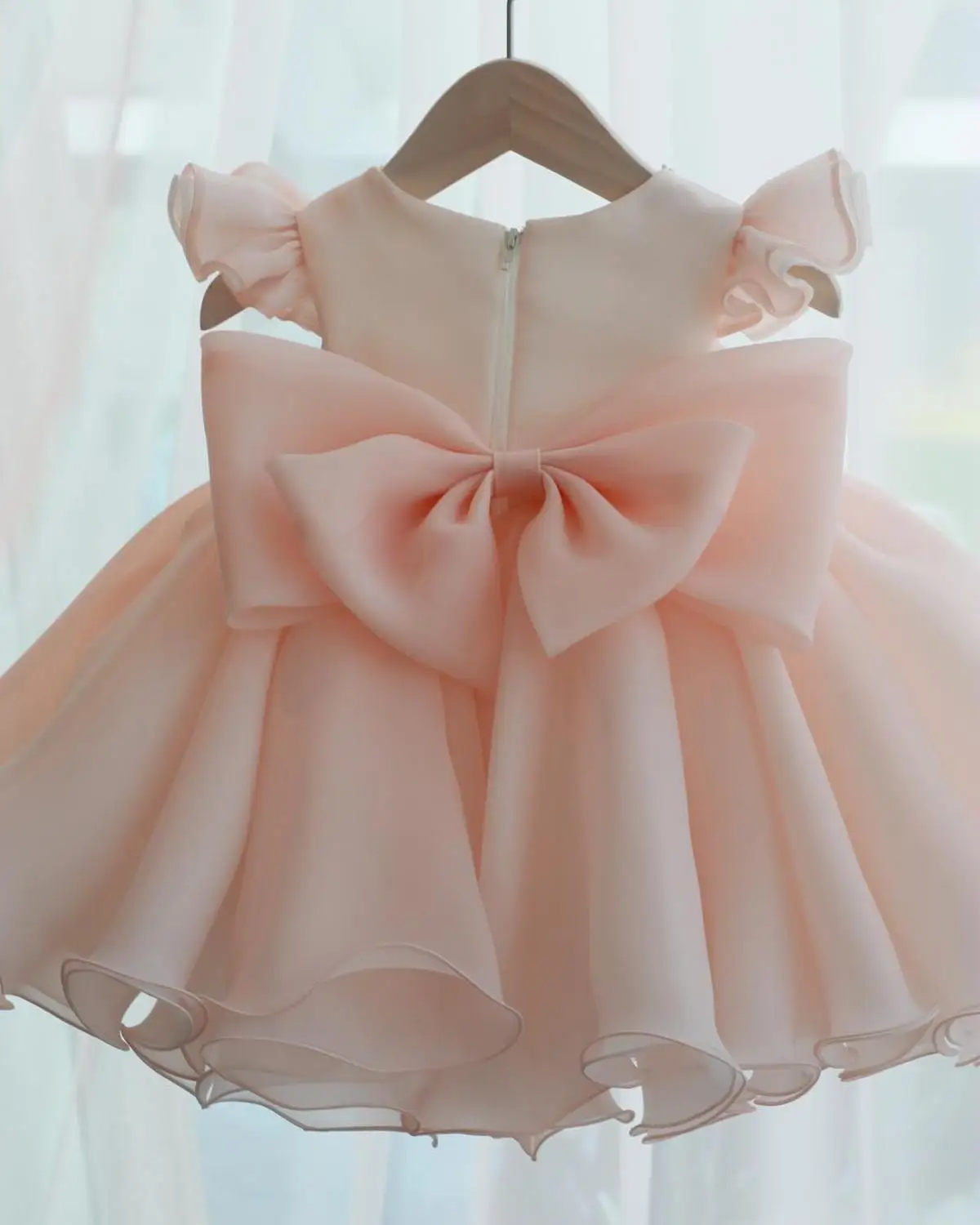 Robe de Princesse à Manches sulfpour Bébé Fille, Tenue de Baptême avec Nministériels d et Perles, pour ixd\'Anniversaire de 1 an