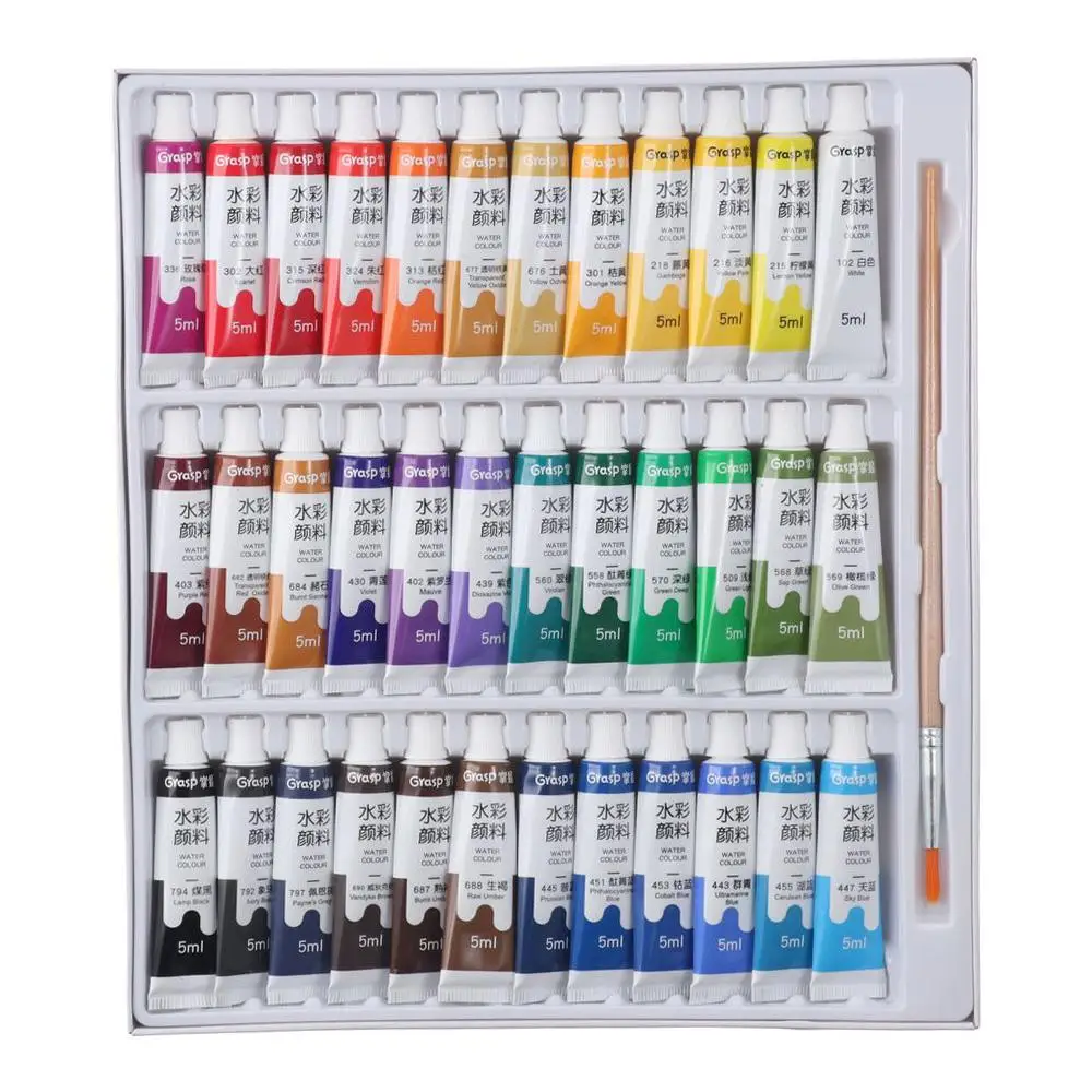 Watercolor 0.17 Fl Oz Tubes For Artists 5ml Vibrant Colors Water Color Paints Watercolor Paint Set Art Supplies