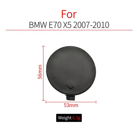 For BMW X5 Car Front Bumper Tow Hook Cover Cap Black Accessory Replacement For BMW E70 2007-2010 51117159589 51117159590