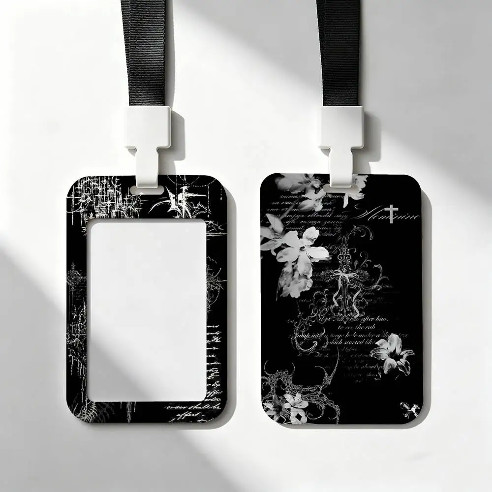 Cyber Sigil Cross ID Card Holder Badge Holders Lanyard Business Exhibit School Strap Neck Hang