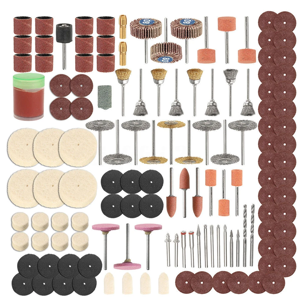 350pcs Multi Rotary Tool Accessories Set  for metal surface cleaning,grinding, polishing Woodworking Polishing Tools