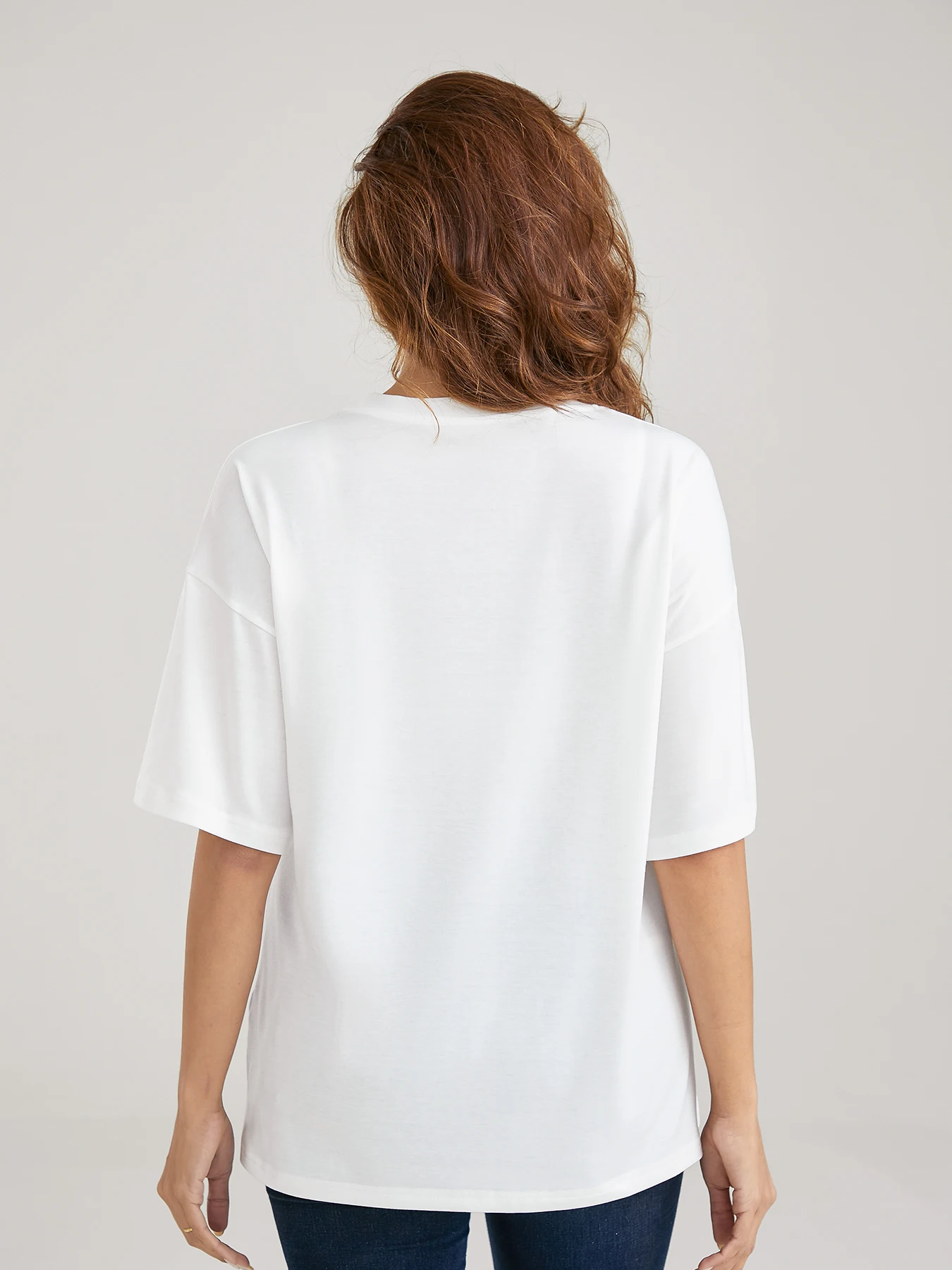 Letnia damska koszulka z oryginalnym wzorem, modny nadruk z literami i kreskówkowym misiem, damska codzienna koszulka z krótkim rękawem i okrągłym dekoltem.