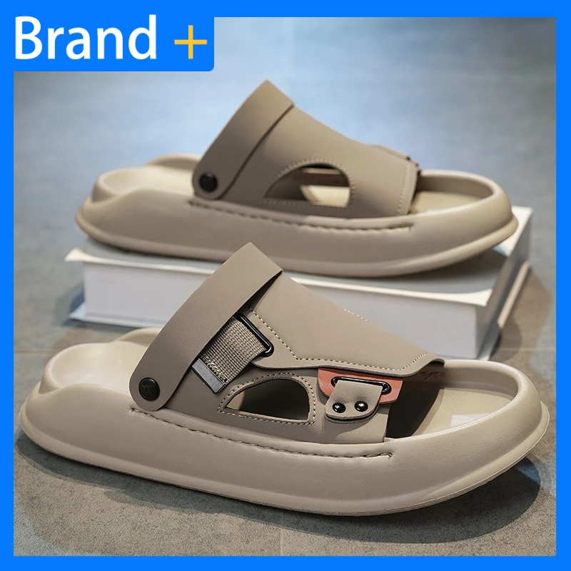 

Men Slippers New Summer Non Slip Soft Sole Open Toe Casual Water Shoes Fashionable Outdoor Quick Drying Beach Slippers for Youth