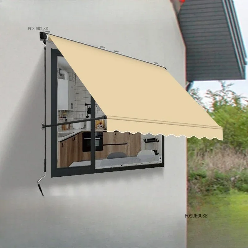 #Gazebos Window Shed Retractable Home Parasol Against The Wall Decorative Awning Balcony Folding Outdoor Telescopic Canopy zz