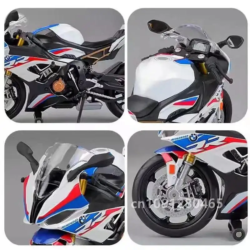 لعبة دراجة نارية 1/12 BMW S1000RR 1:12 RMZ City Diecast نموذج سباق معدني سوبر سبورت مجموعة مصغرة هدية للأولاد والأطفال