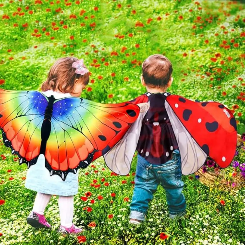 Colorful Butterfly Wings Costume Fancy Dress DIY Decorations Fairy Shawl Cosplay Costume Cape Butterfly Party Accessories