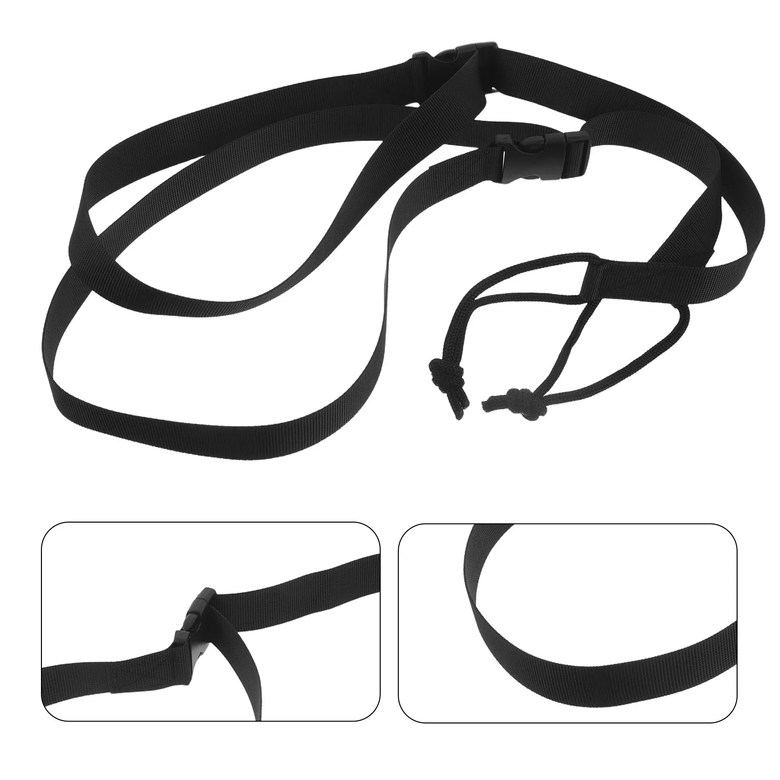 

2Pcs Snowboard Leash Adjustable Black Binding Safety Straps Secure Board Strap Replacement Ski Boot Holder for Skiing