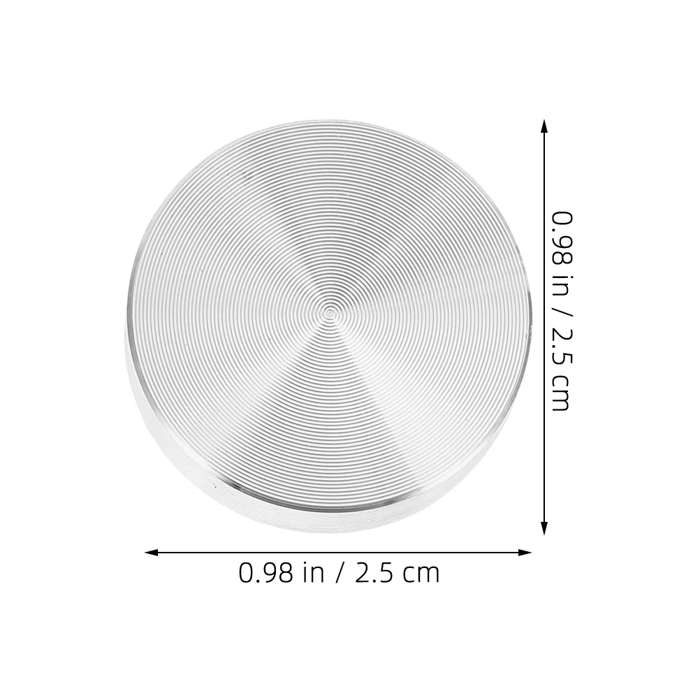 6 قطعة محول قرص سبائك الألومنيوم لأعلى الطاولة الزجاجية قرص دائرة معدنية سميكة مناسبة لطاولة عرض شاي القهوة