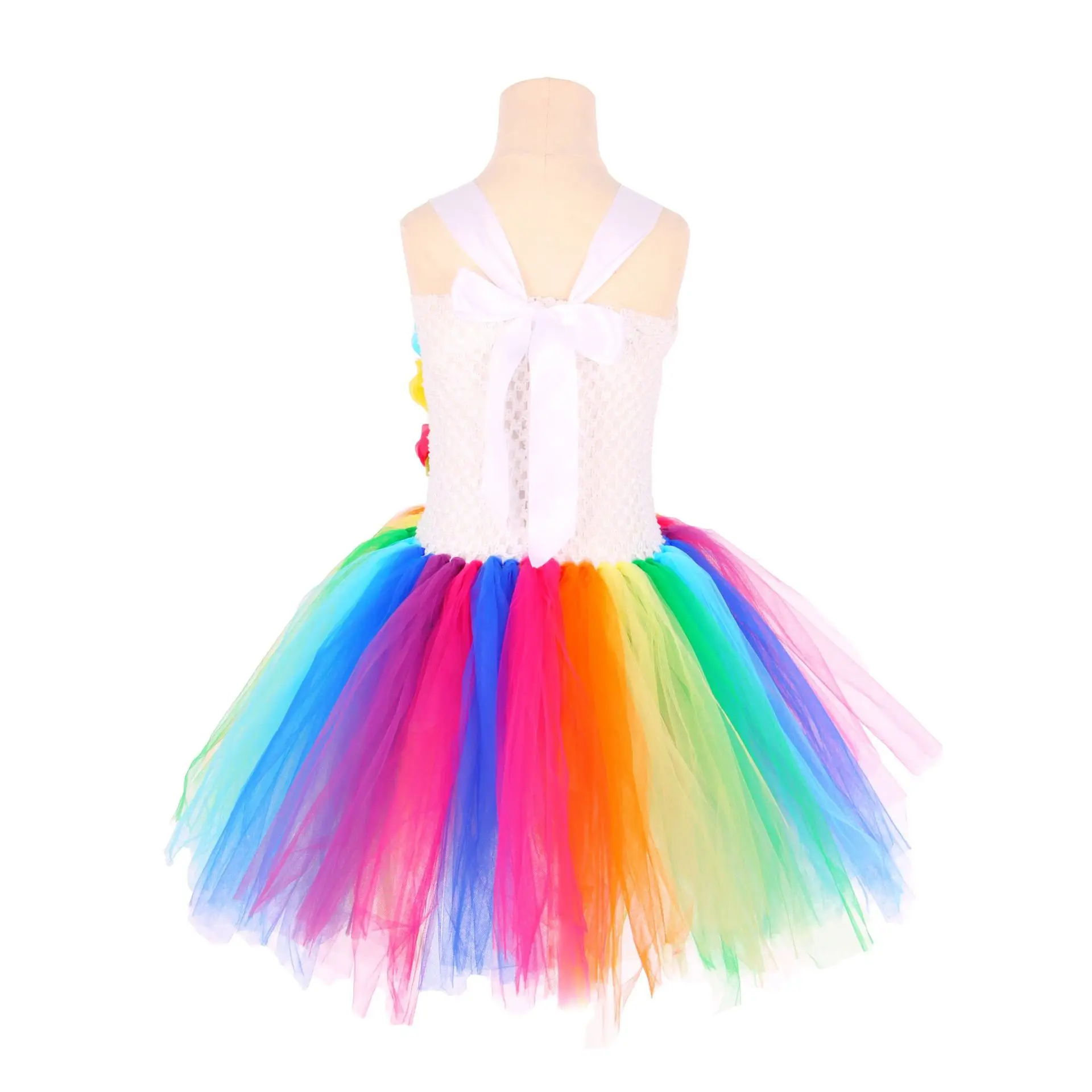 Girl Unicorn Dresses for Girls Tutu Princess Party Dresses with LED Lights Flower Birthday Party Cosplay Costume Girls Clothing