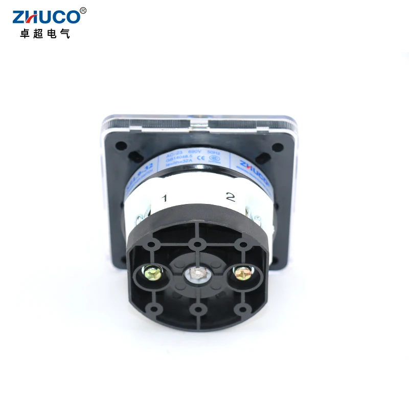 ZHUCO SZL9-32/1 1-0-2 32A Three Positon Four Screws Silver Contact Electric Selector Universal Changeover Cam Switch