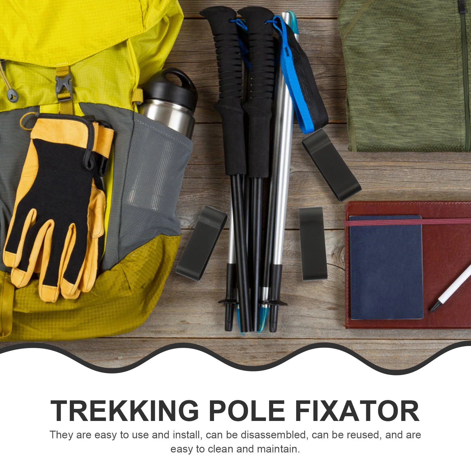 

10Pcs Walking Stick Bond Ring Durable ABS Fixing Clip Wear-Resistant Elderly Cane Strap Easy Clean Portable Accessory