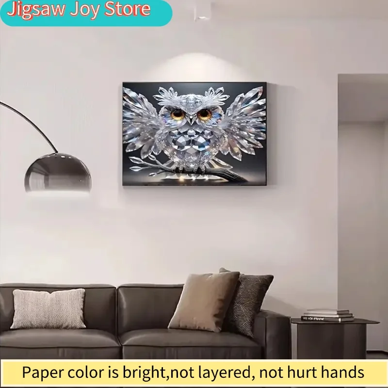 Disney  Crystal Owl Wings 3D Puzzle | Artistic Light and Shadow Design with Expressive Eyes, Frameless Adult Educational Game,