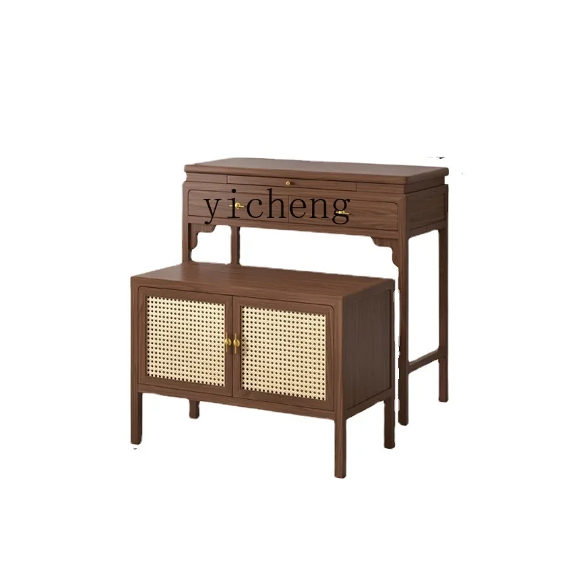 

Altar Sets of Cabinet Heightened Steps Home Living Room Incense Burner Table Buddha Shrine Altar Black Walnut