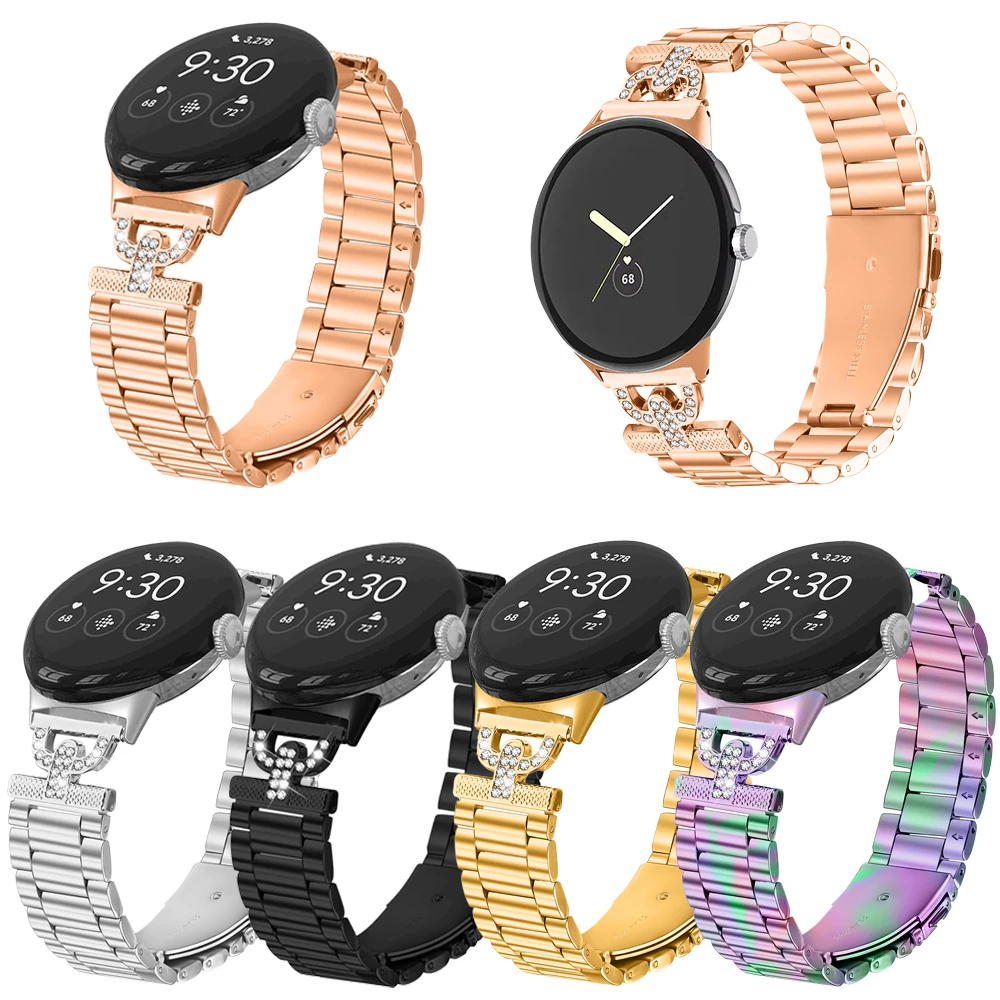 Keine Lücken Metallarmband für Google Pixel Watch2/1 Edelstahl-Ersatzarmband für Google Pixel Watch3 41 mm Bandzubehör