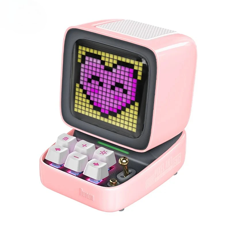 

Retro Pixel Bluetooth Speaker DIY LED Display, Cute Home Desktop Decoration & Gift
