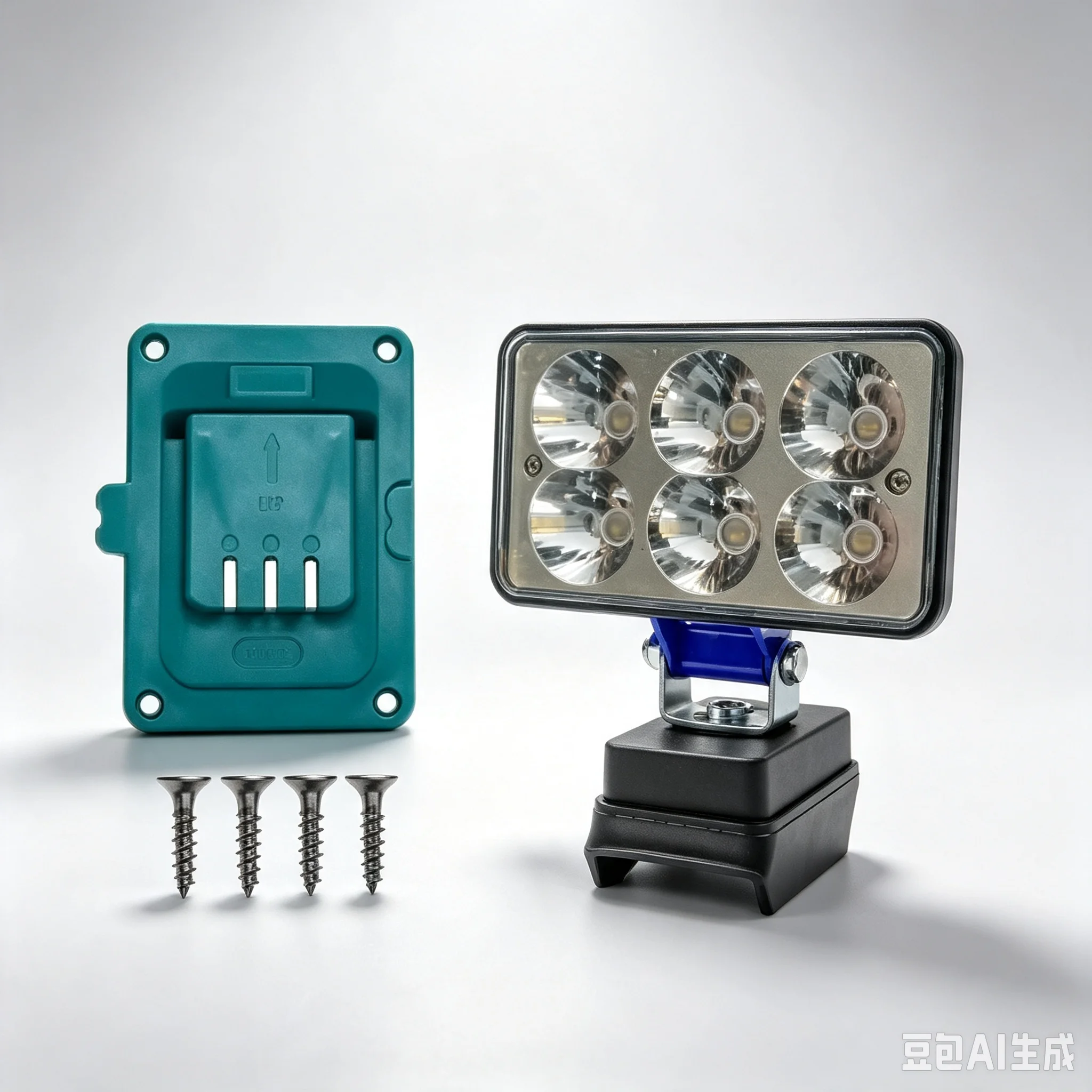 45W 4 Inch LED Work Light AC DC Dual Use With Wall Mount Bracket Aluminum Shell For Workshop Garage Vehicle Lighting Tool Blue