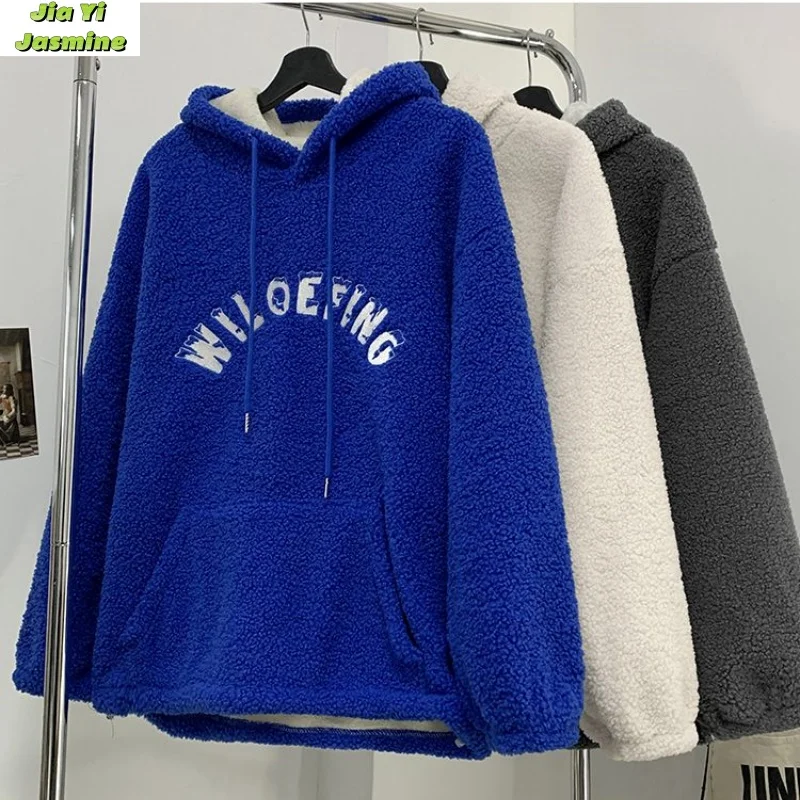 Hoodie de lã de cordeiro, casaco de pelúcia, Especial, Novo, Edição Nórdica, Outono, Inverno, 2024