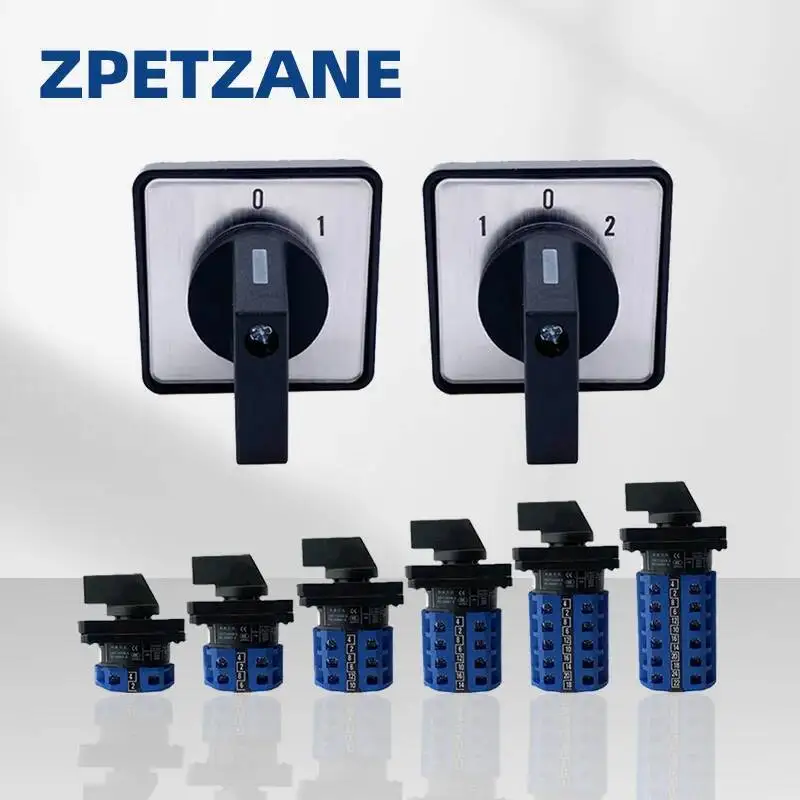 25A Cam Transfer Rotary Switch Singel/Double Power Control On-off Motor Reverse Forward And Reverse Selection LW26 YMW26