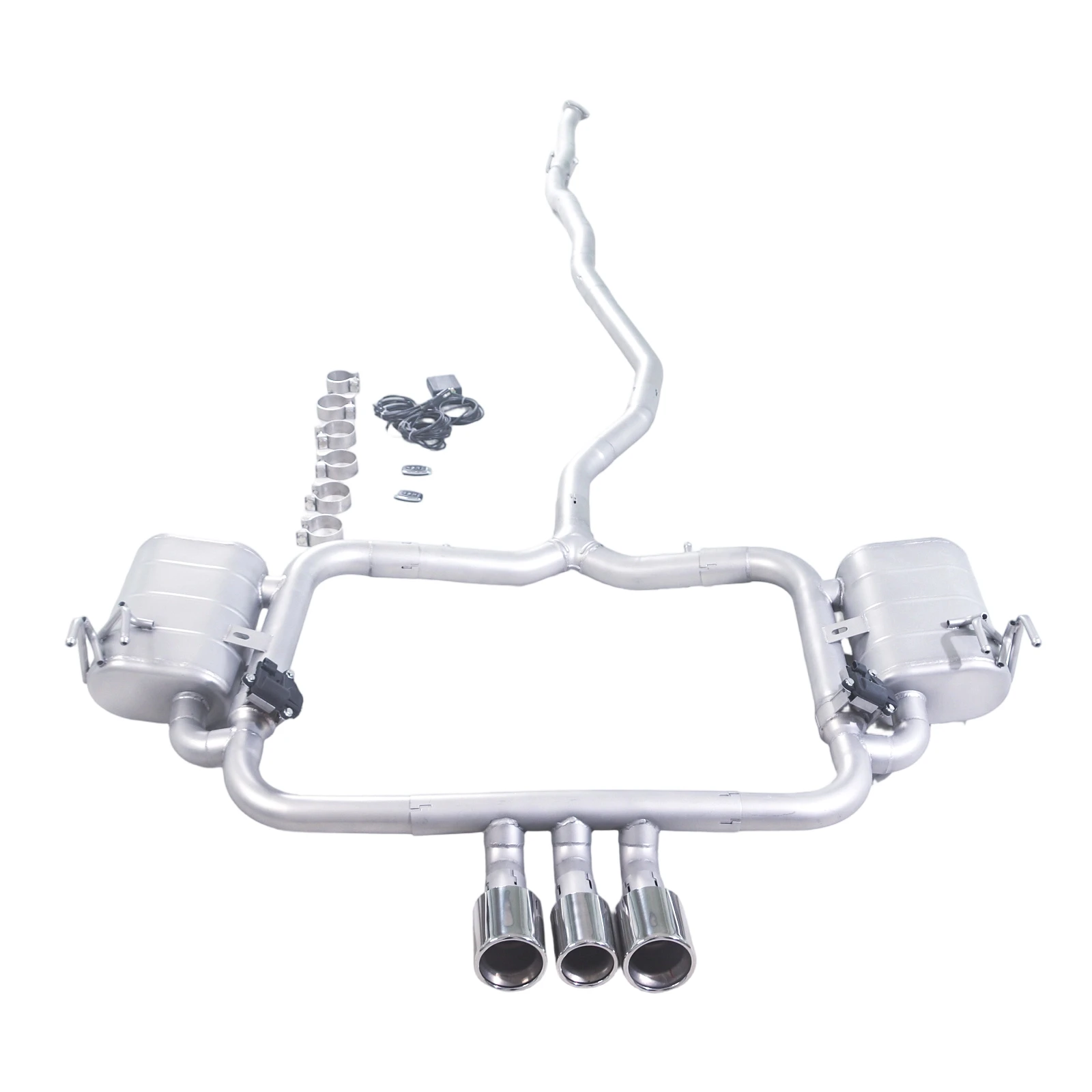 

GFC/подходит для Honda 10-го поколения Civic FK7 1.5T Catback 304, выхлопная труба из нержавеющей стали с клапаном, три выпускные наконечника