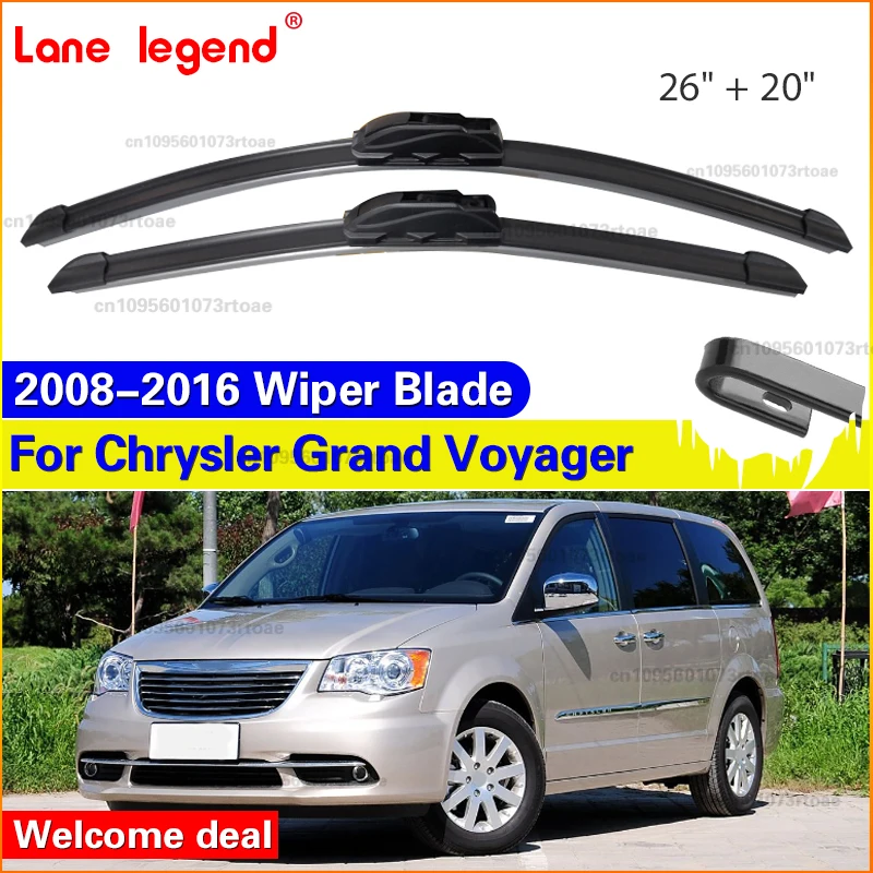 

Car Wiper Blade Front Window Windscreen Windshield Rain Brush For Chrysler Grand Voyager 2008-2016 26"+20" Car Accessories 2015