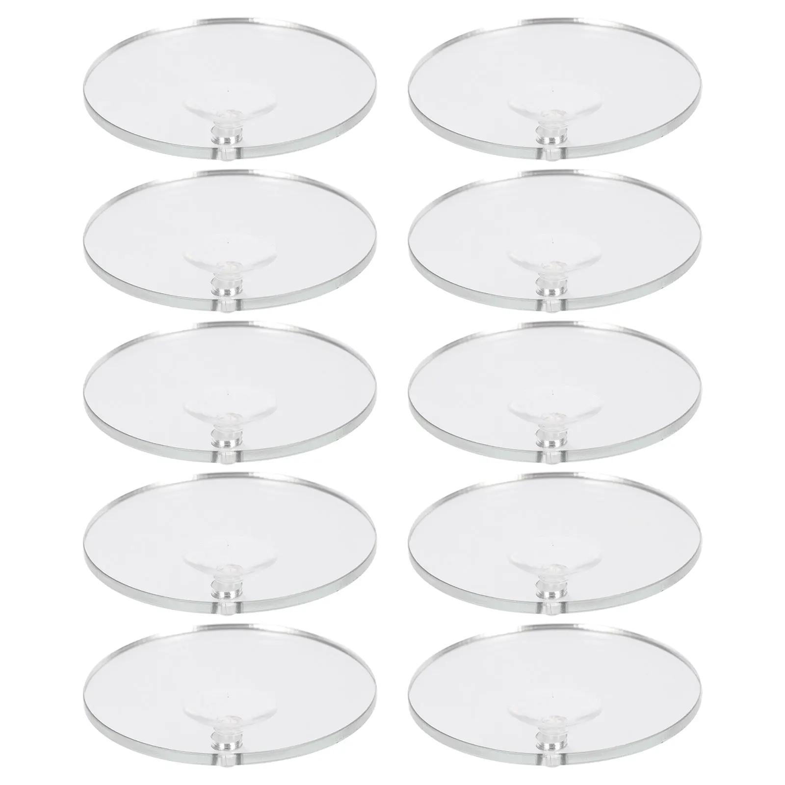 

10 Pcs Fish Teasing Mirror Lifelike Ornament Bowl Tank Decor Round Aquarium for Acrylic Suction Cup Mirrors