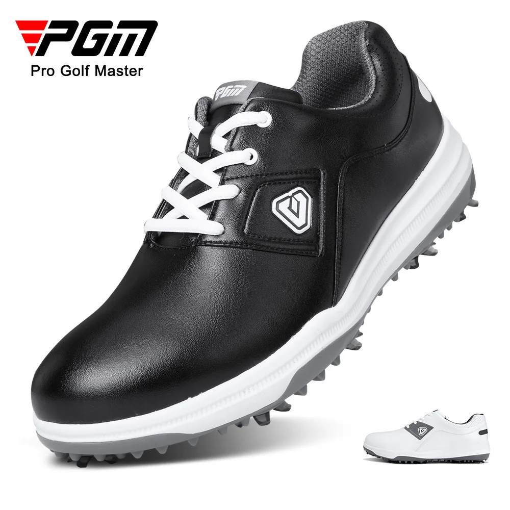 

PGM New Golf Shoes Men's Golf Waterproof Super Fiber Shoes Activity Studs Soft Midsole