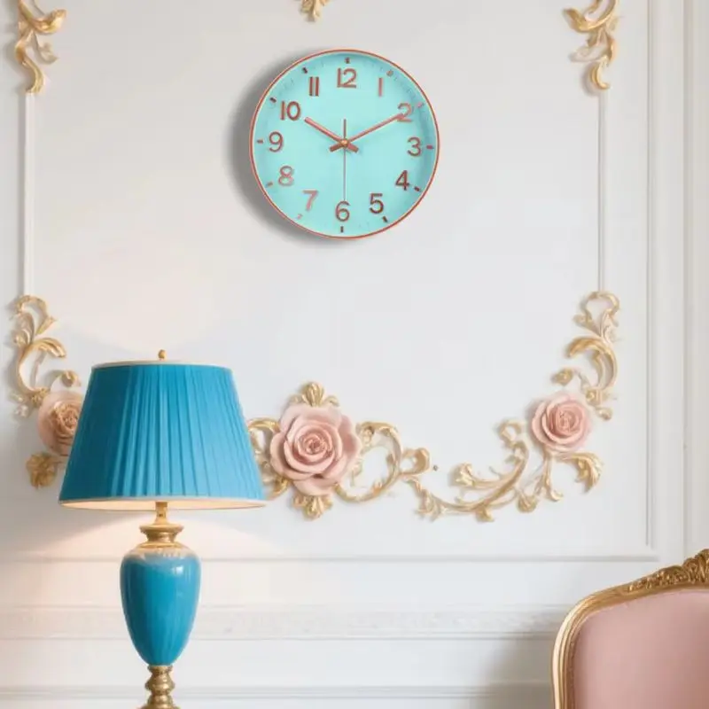 

8 Inch Quartz Wall Clock Modern Cubic Digital Silent Clock Living Room Bedroom Wall Clock Fashion Non Ticking Home Decoration