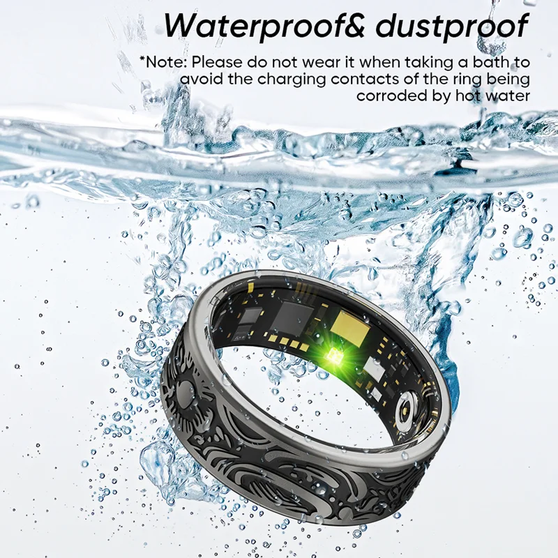 New W9 Retro Style Smart Ring Heart Rate Blood Pressure Blood Oxygen Sleep Monitoring Step Exercise Family And Friends Share