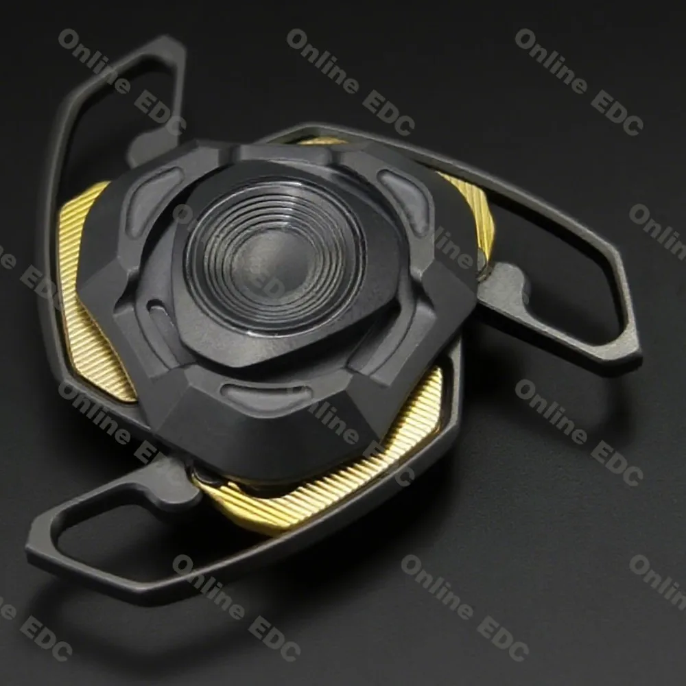 Jouets EDC d'occasion Ls Studio Ninja EDC Zirconium Fidget Spinner clou ouvert gyroscope métal Fidget jouet pour adultes nouveauté jouet