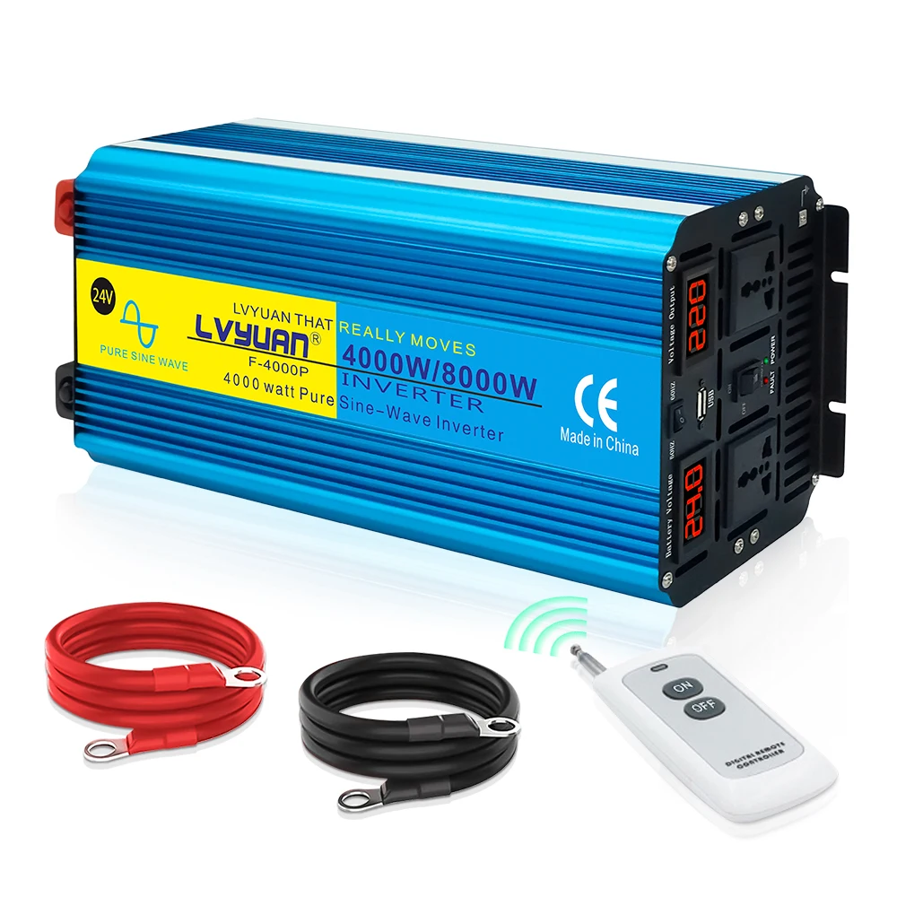 4000W-8000W Solar Power Inverters Pure Sine Wave Converter Caravan Camping Voltage Transformer Powerful Inversor