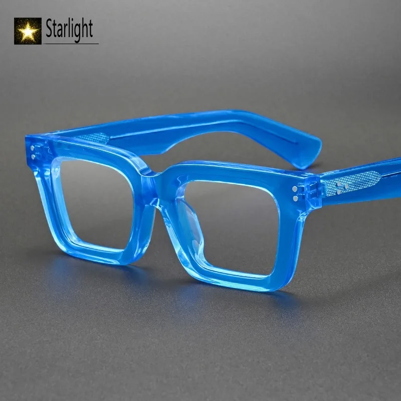 New Acetate Thick Top Quality Glasses Frame Men Myopia Classic Eyeglasses Frames Man Square Handmade Reading Prescription Retro