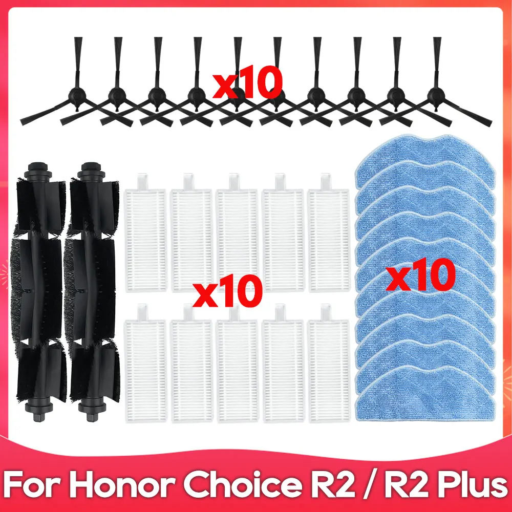 Fit For Honor Choice R2 / R2 Plus / 360 S8 Robot Vacuum Cleaner Roller Side Brush Filter Mop Cloths Rag Accessories Spare