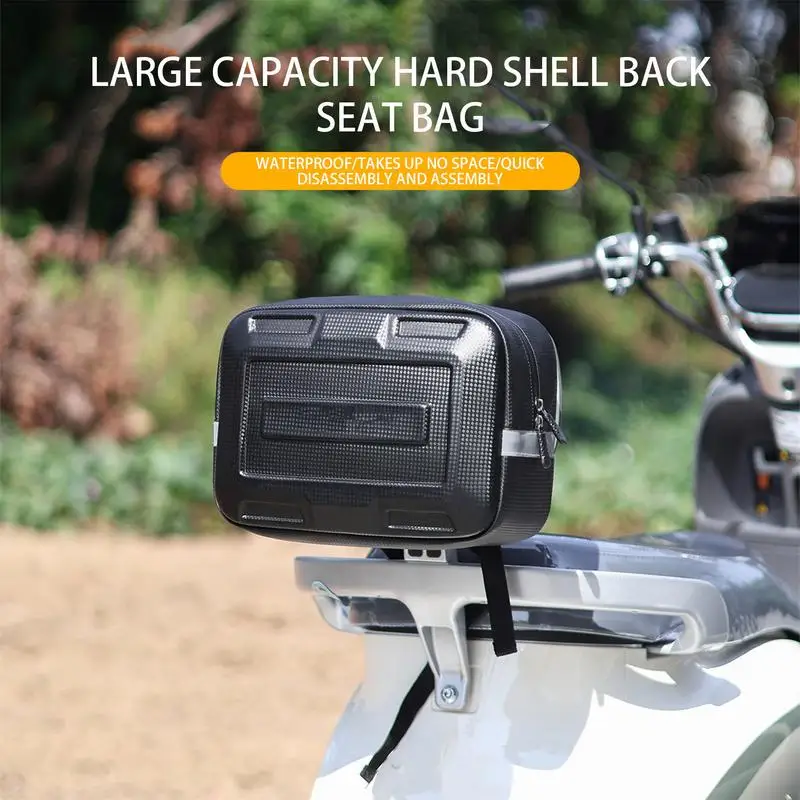 

Motorcycle Back Seat Bags Large Capacity Scooter Storage Bag Motorbike Hard Shell Bag Waterproof Car Accessories