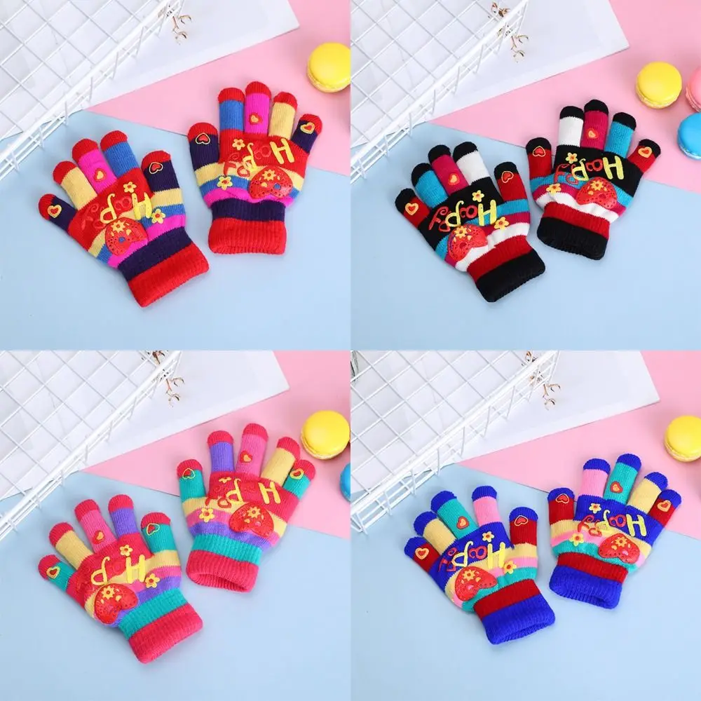 

Lovely Knitted Kids Gloves Thick Fingerless Knitting Mittens Fingerless gloves Winter