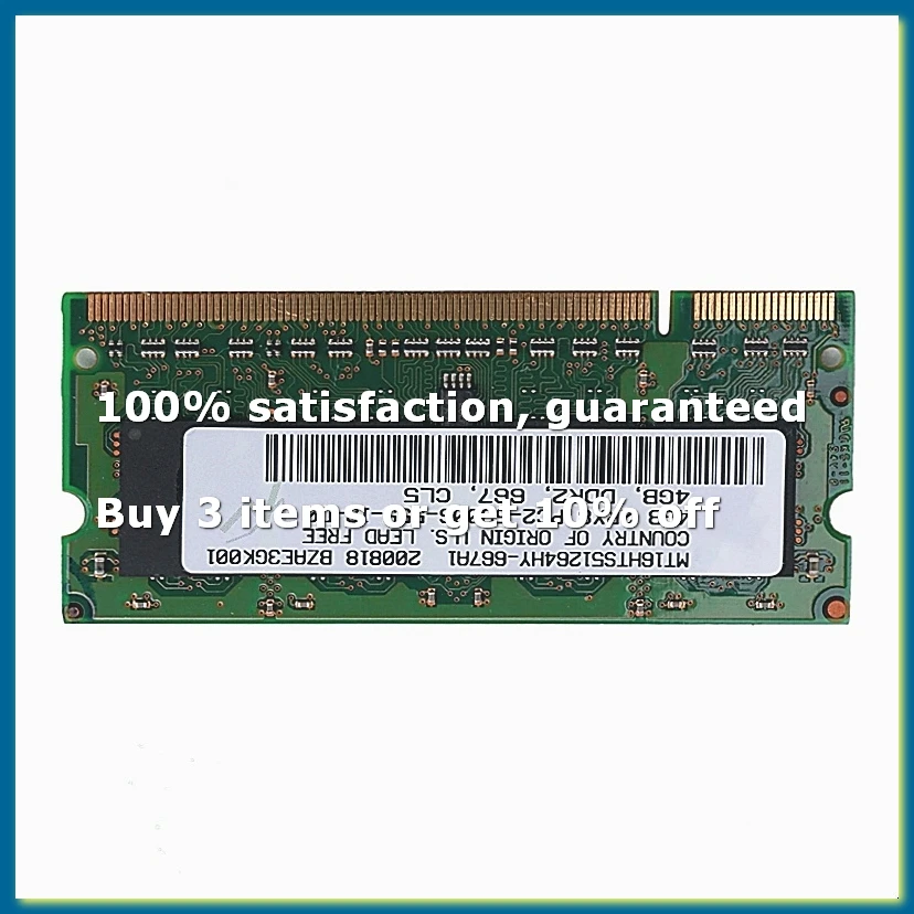 Mémoire RAM DDR2 4 Go pour ordinateur portable 667 MHz PC2 5300 SODIMM 1,8 V 200 broches pour ordinateur portable AMD - DTA9