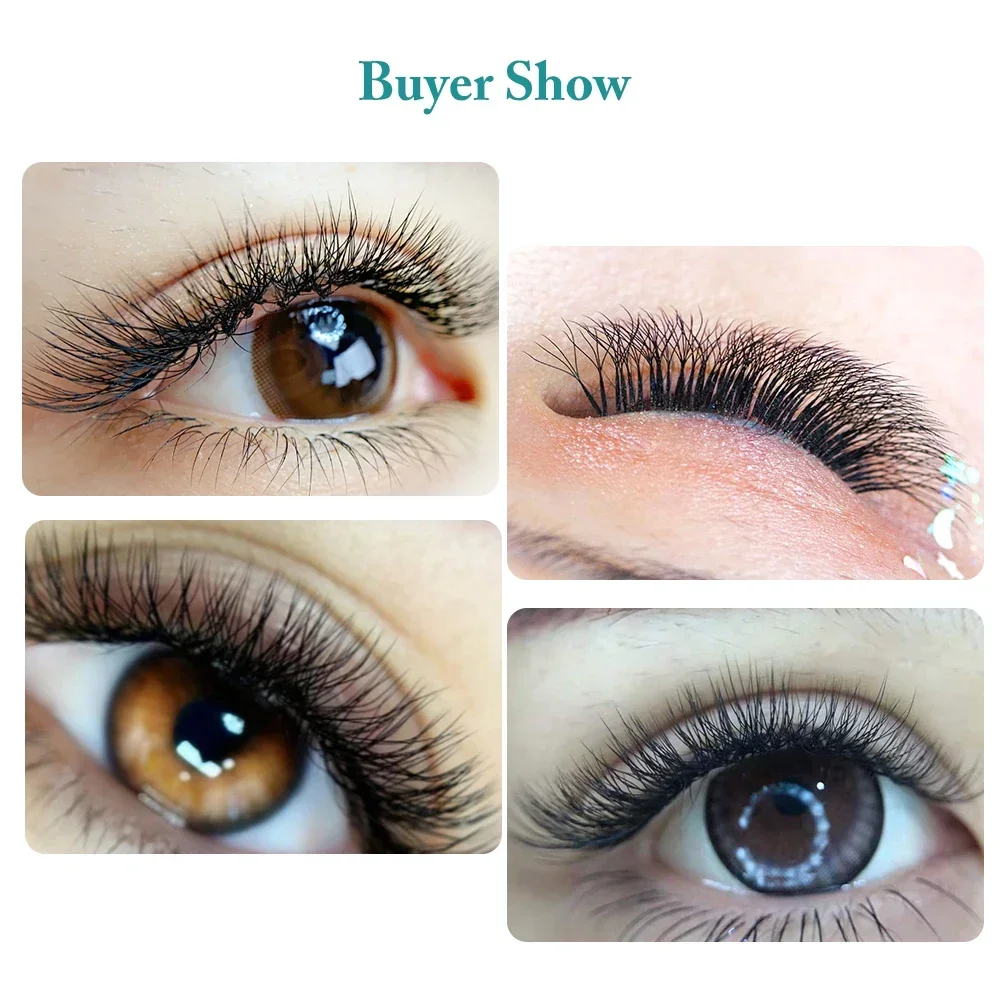 Yelix W Shaped Eyelash Extension 4D Premade Fans 0.07 D Curl Volume Lash Extensions Mix Long Individual Eye Lashes