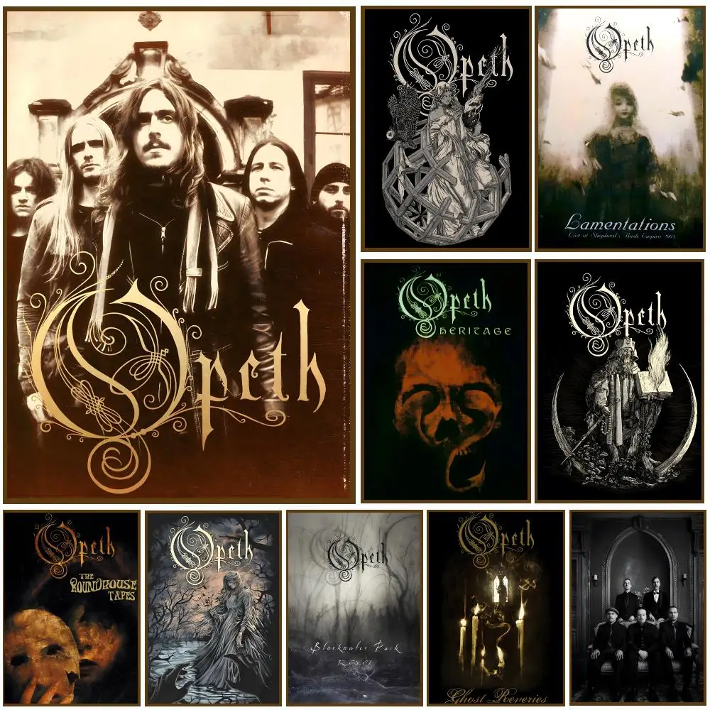 Opeth Band Progressive Poster Self-adhesive Advanced Aesthetic Printing Paper Wall Art for Living Room Home Decor