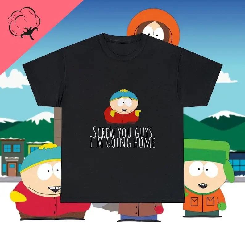 S-southpark Theme 100%Cotton Summer Streetwear O-neck Print Fashion T-shirt Funny Short Sleeve Tee Gym Clothing Men Graphic Tops