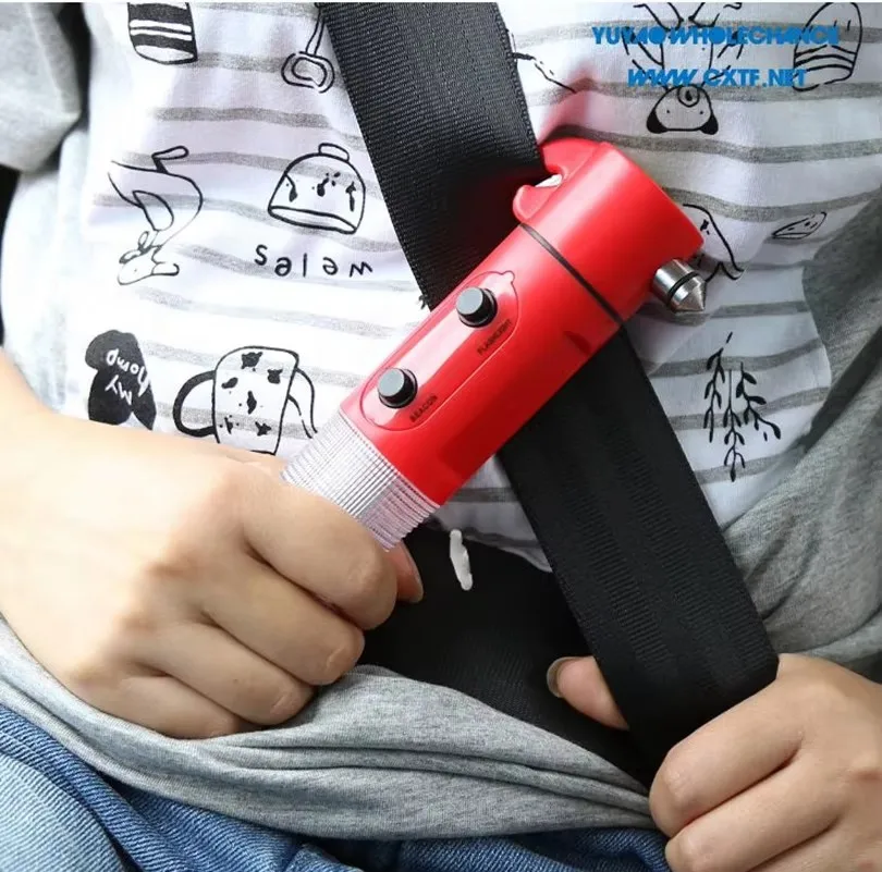 

car Safety hammer Escape Glass Window Breaker Emergency Hammer Seat Belt Cutter Flashlight Warning light Safety hammer accessory