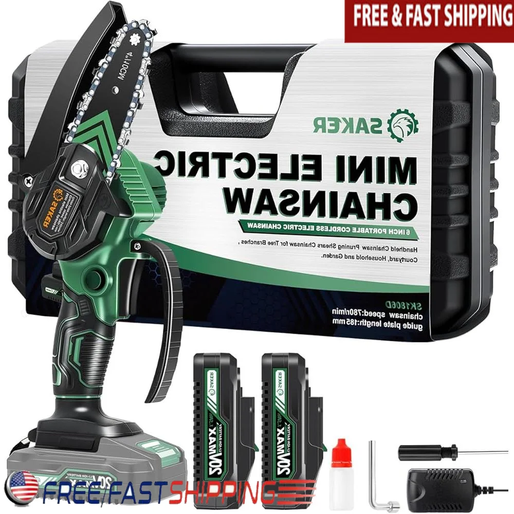 

Portable Cordless Mini Chainsaw Electric 2025 Upgrade Lightweight Handheld Battery Powered One Hand Operation Safe Durable