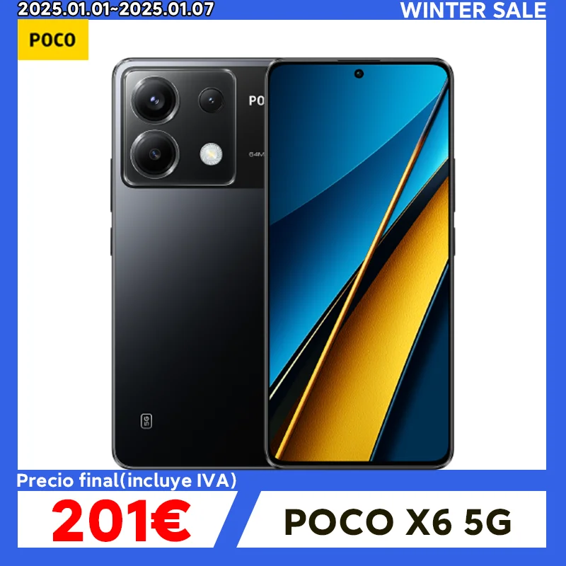 Global Version POCO X6 5G Snapdragon® 7s Gen 2 CrystalRes 120Hz FIow AMOLED 64MP Triple Camera with OIS 67W Turbo Charging