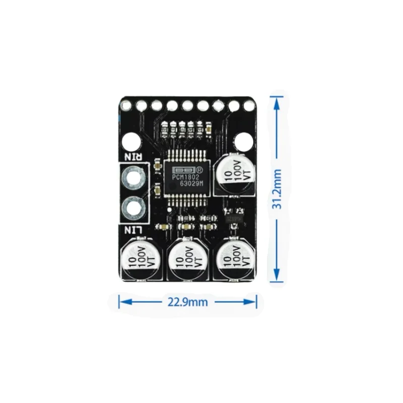 PCM1802 Stereo ADC Module 105dB SNR High Signal to Noise Ratio Audio Conversion Module