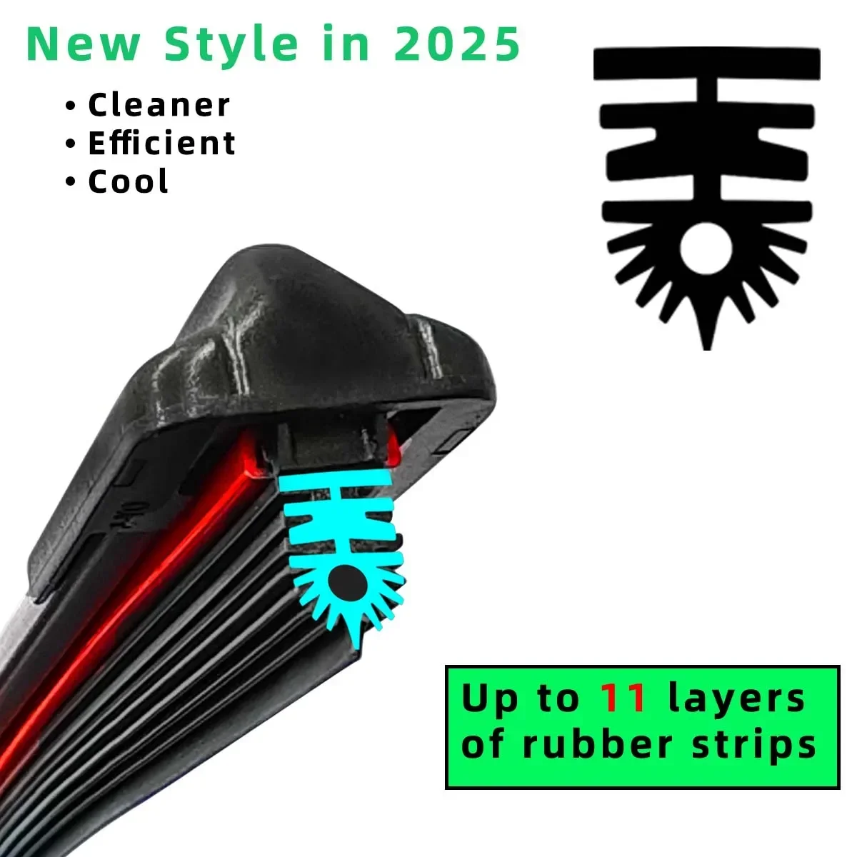 Car Wiper For SsangYong New Actyon 2001-2017 Front Windscreen Wipers Double Rubber Car Wiper Blades Car Accessories