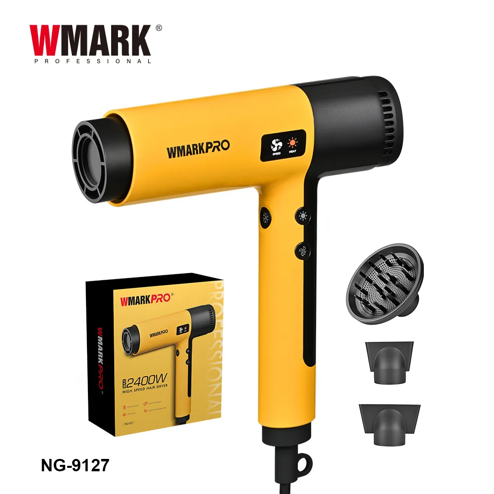 WMARKPRO NG-9127 Hair Care Tool - 80,000 RPM Brushless Motor, LED Display, Plasma Hair Protection