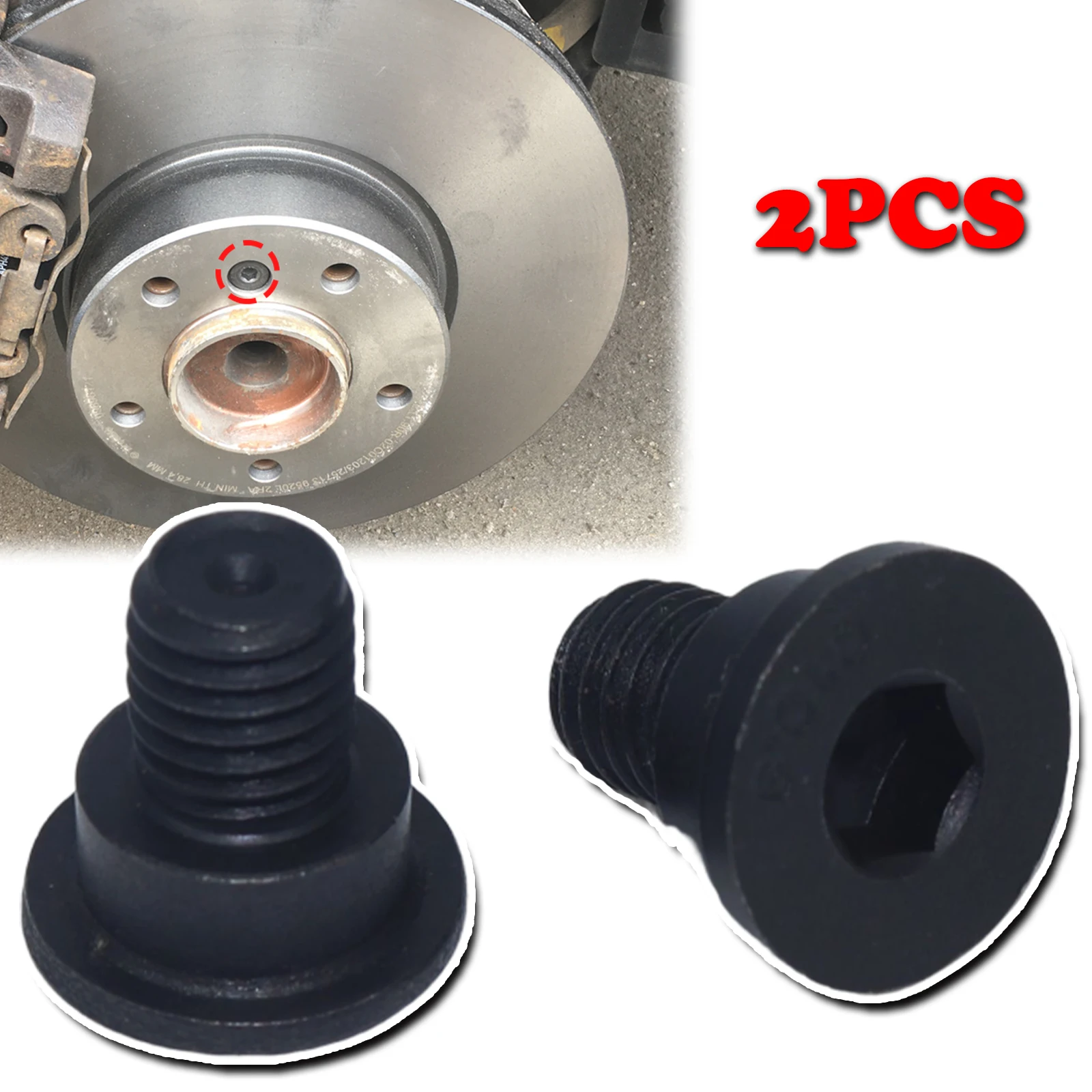 

2XBrake Disc Retaining Screws Hex Mount Countersunk Bolt M8X14 34211161806 For BMW Rolls Royce Mini Land Rover Range Rover Rotor