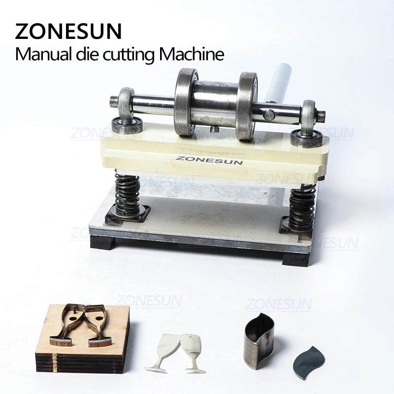 Zonesun-máquina de corte de couro para trabalhos manuais, pressionadora para molde de brincos, de aço, diy