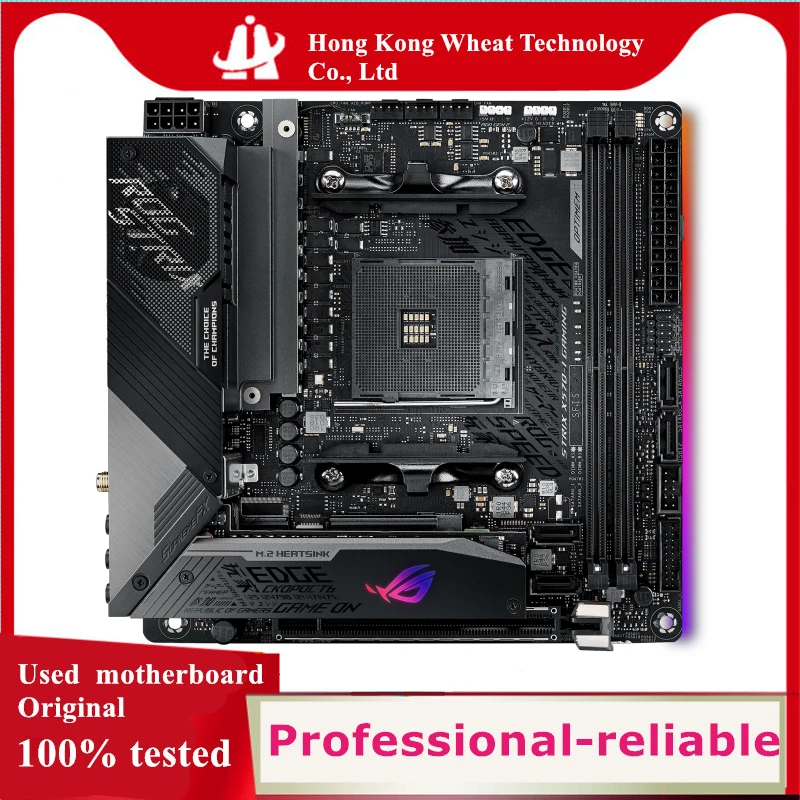 AMD X570 X570i ROG STRIX X570-I 게이밍 마더보드, 중고 오리지널 소켓 AM4 DDR4 64GB M.2 USB3.0 SATA3 데스크탑 메인보드