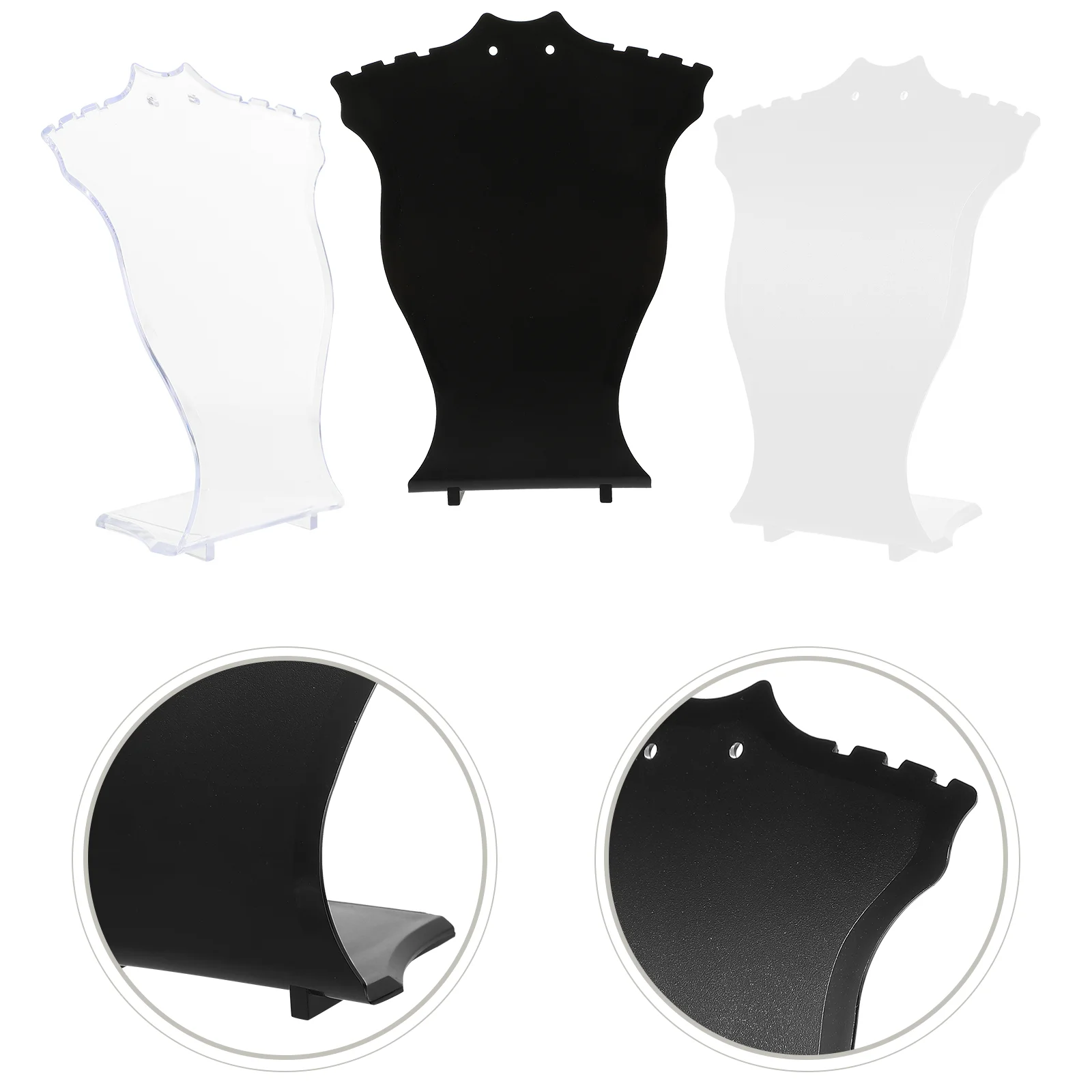 Necklace Earring Display Stand Bust Storage Organizer Jewelry for Stands Rack ABS Chain Shelves