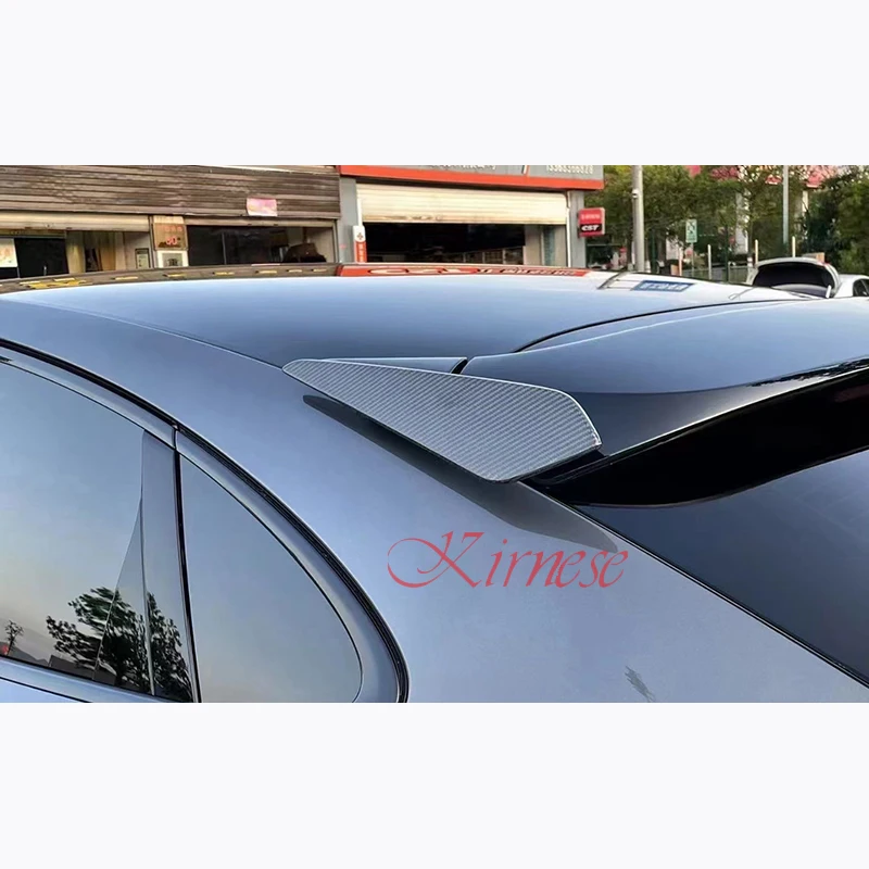 4PCS CARBON FIBER REAR ROOF TOP WING TRUNK LIP TAIL SPOILER FOR Porsche Cayenne Coupe 2019 2020 2021 2022